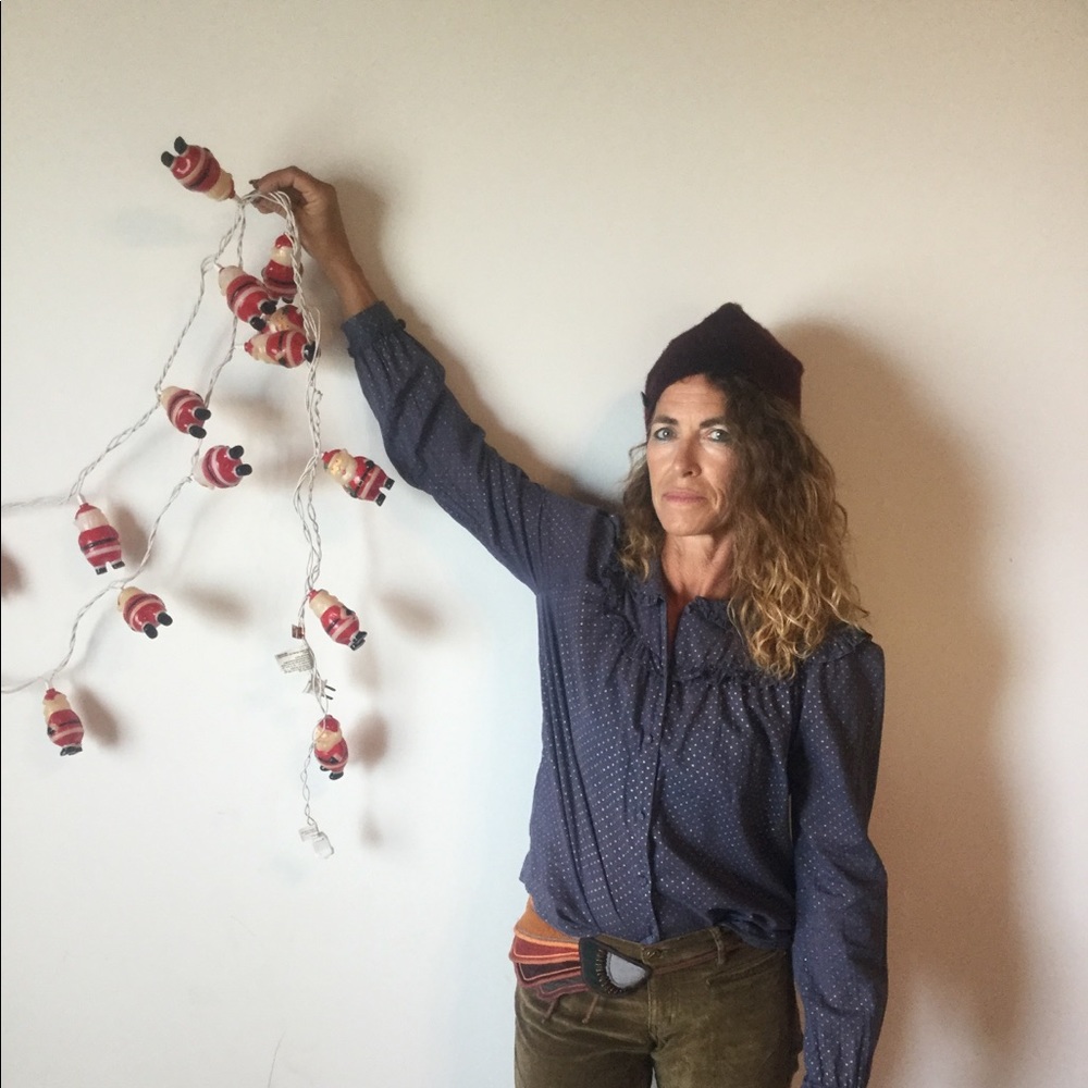 Santa string lights
